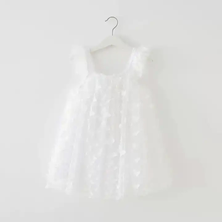 LEZONKIDS - Novo design de vestidos de tule para meninas com borboleta sólida e fivelas, secagem rápida e fofa